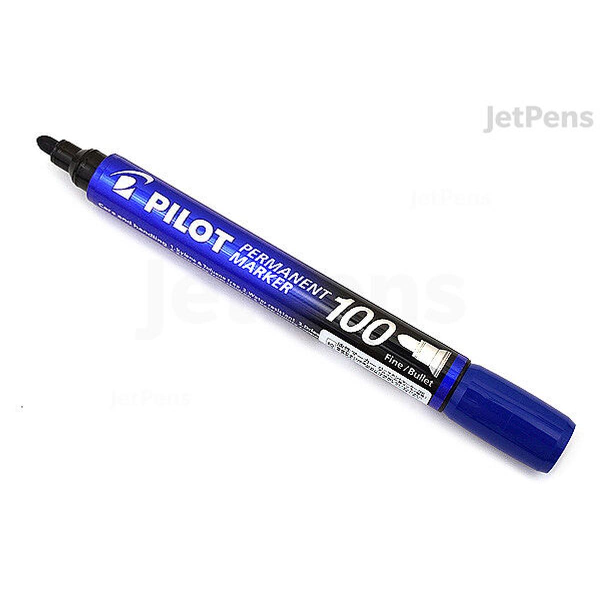 Marker permanent 100 punta tonda blu cf20