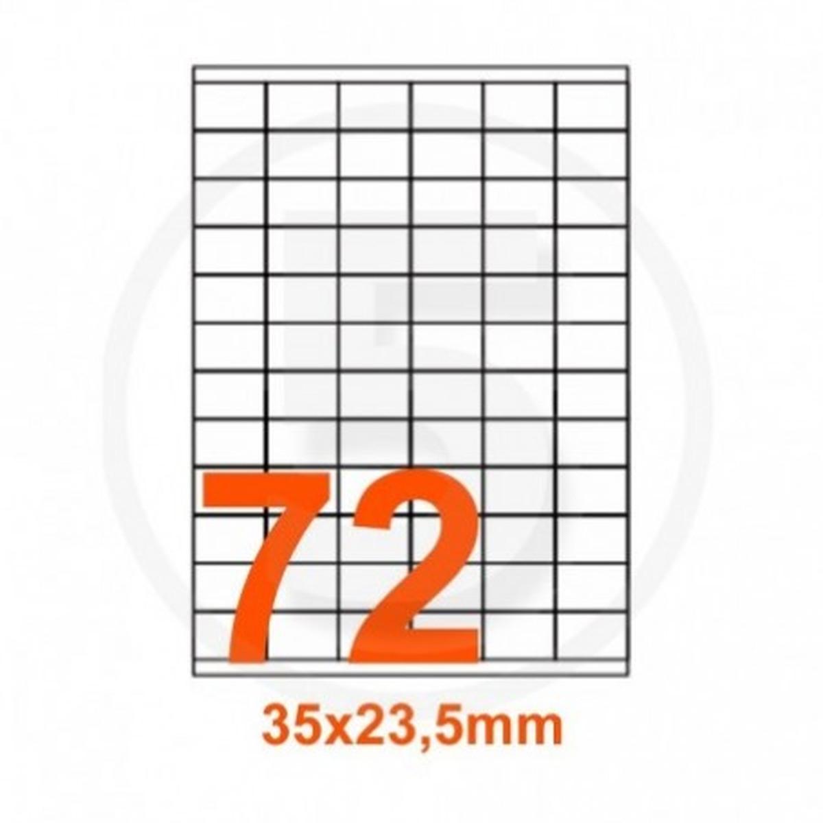 Cf.100 etichette ades. su a4 35x23.5