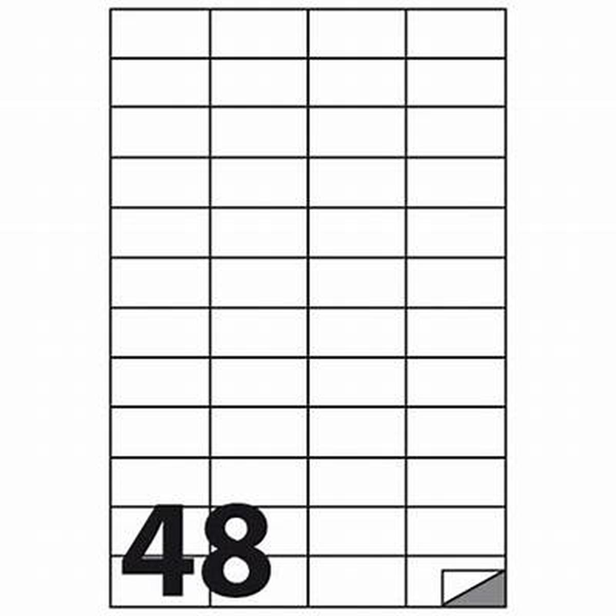 Cf.100  etichette ades. form. a4 52.5x25