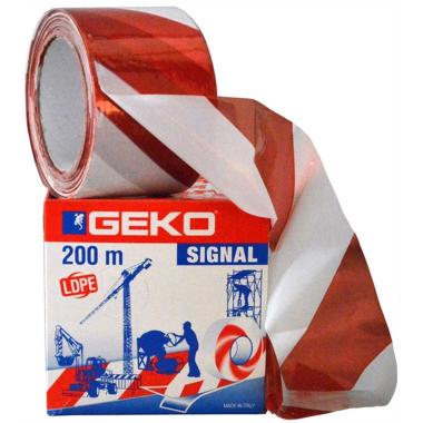 Nastro segnaletico bianco/rosso 200mt