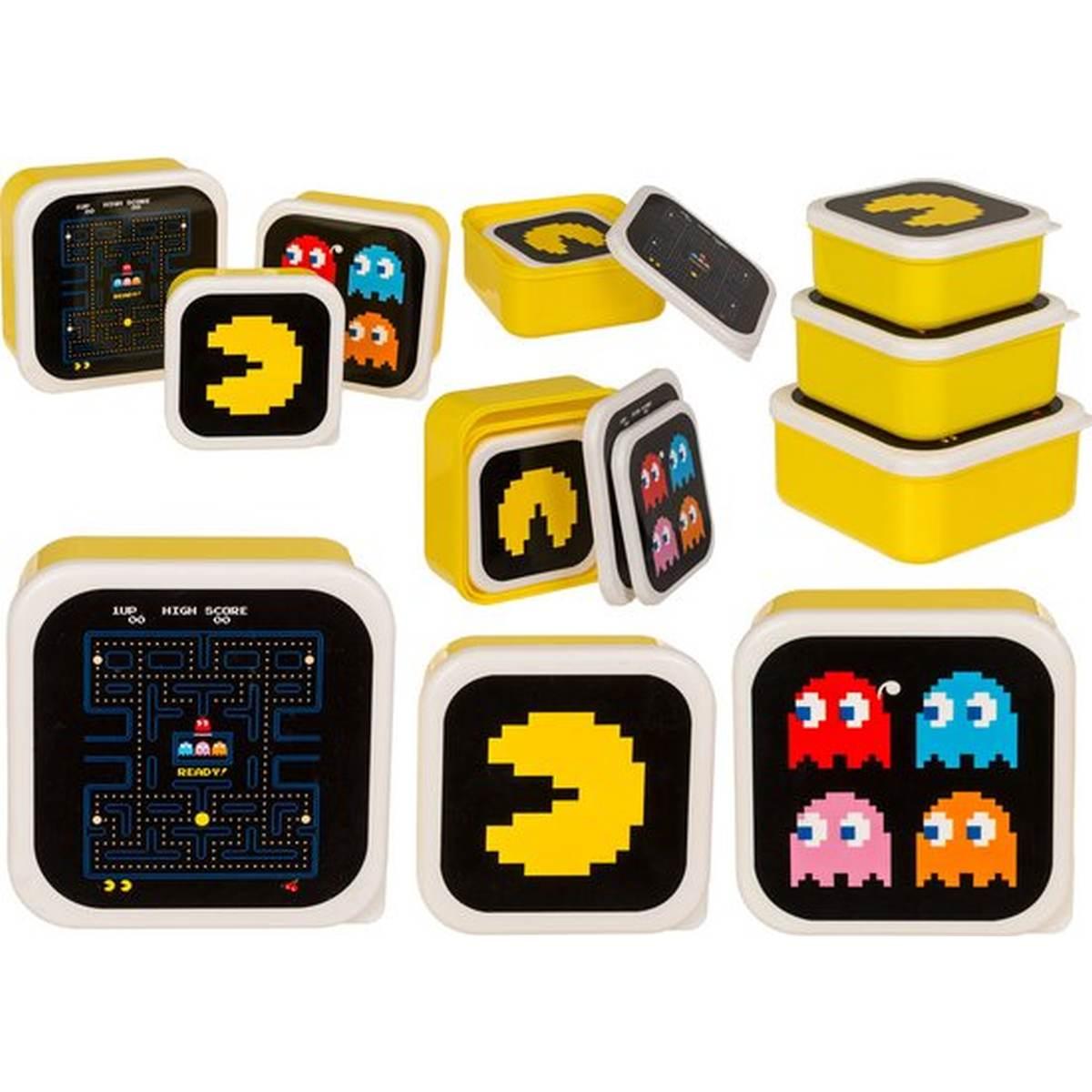 Set 3 contenitori per alimenti  pac-man