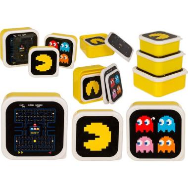 Set 3 contenitori per alimenti  pac-man