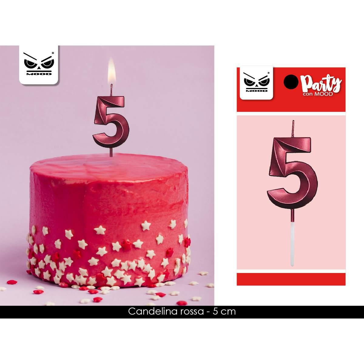 Candelina rossa num 5