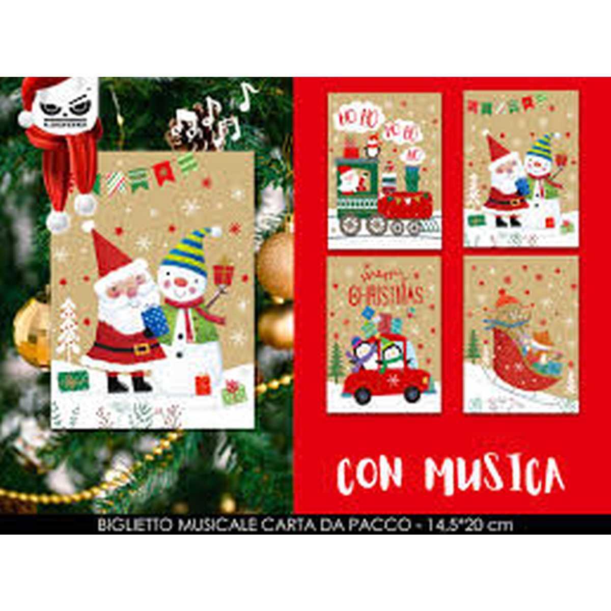 Biglietto musicale carta da pacchi