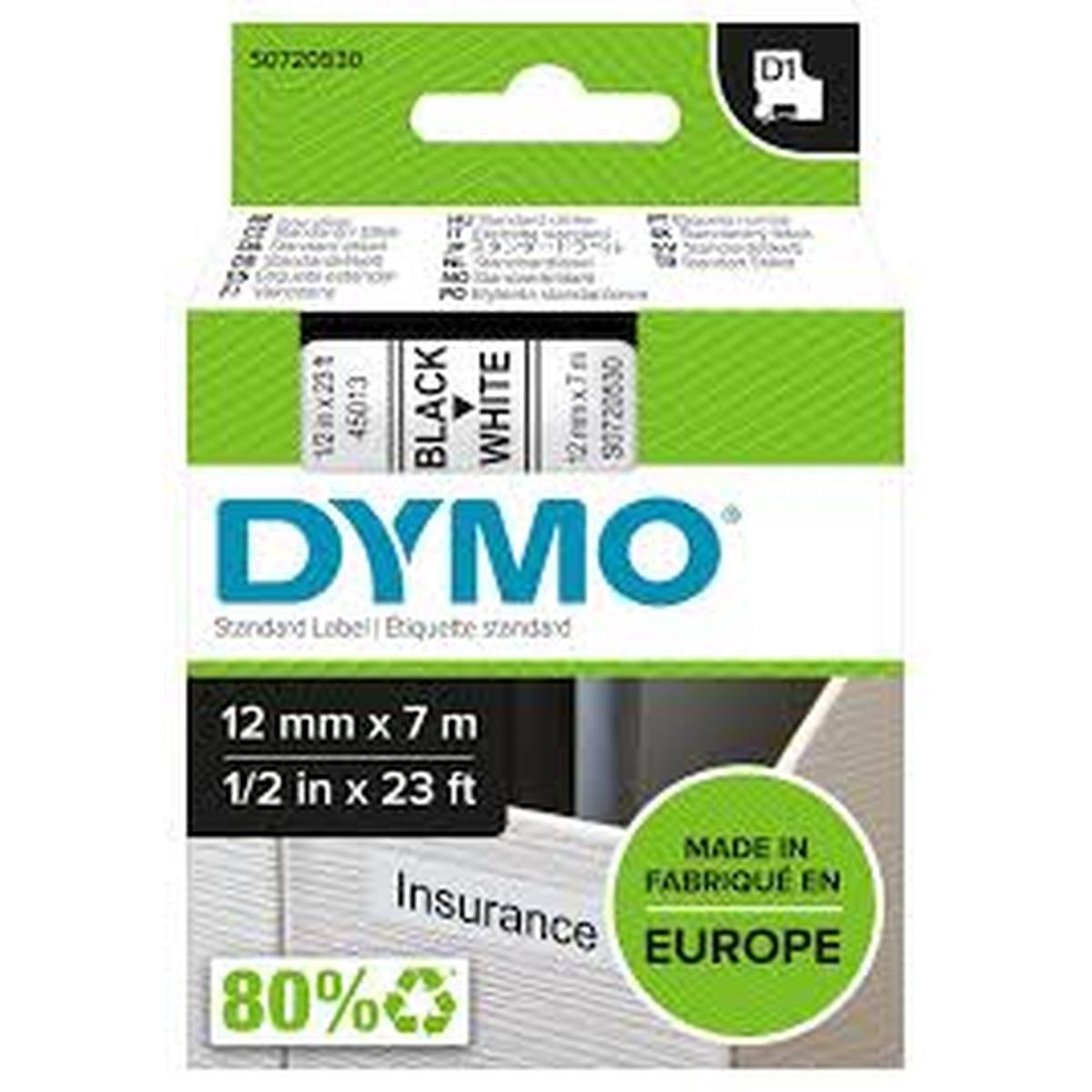 Nastro orig. dymo d1 12x7 nero su bianco