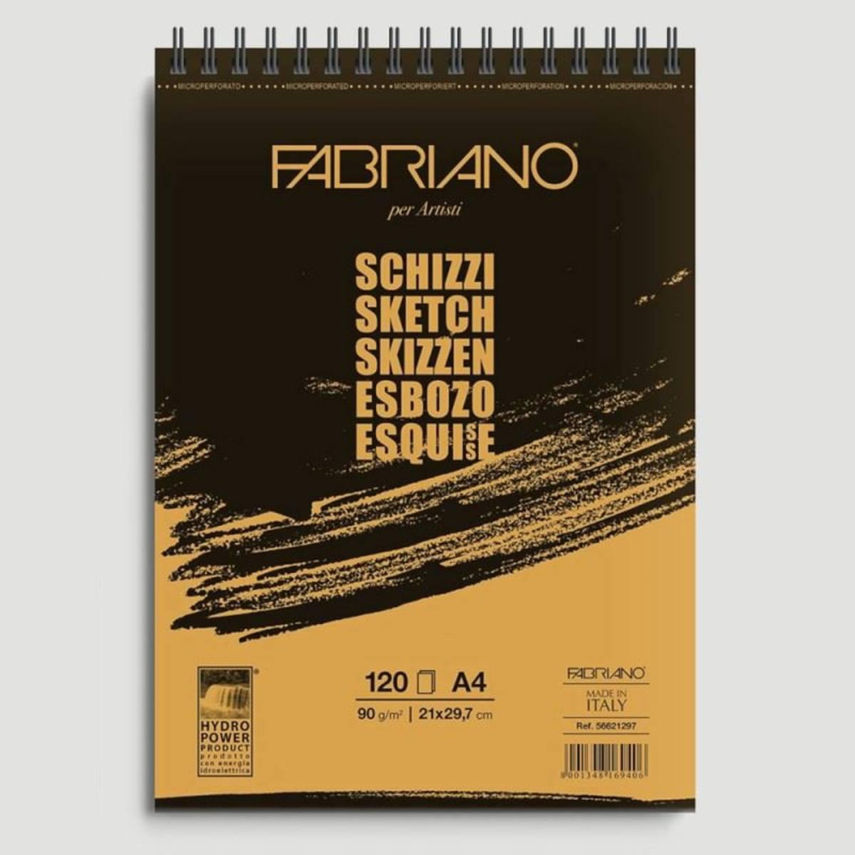 Blocco schizzi a4 90 gr c/spirale