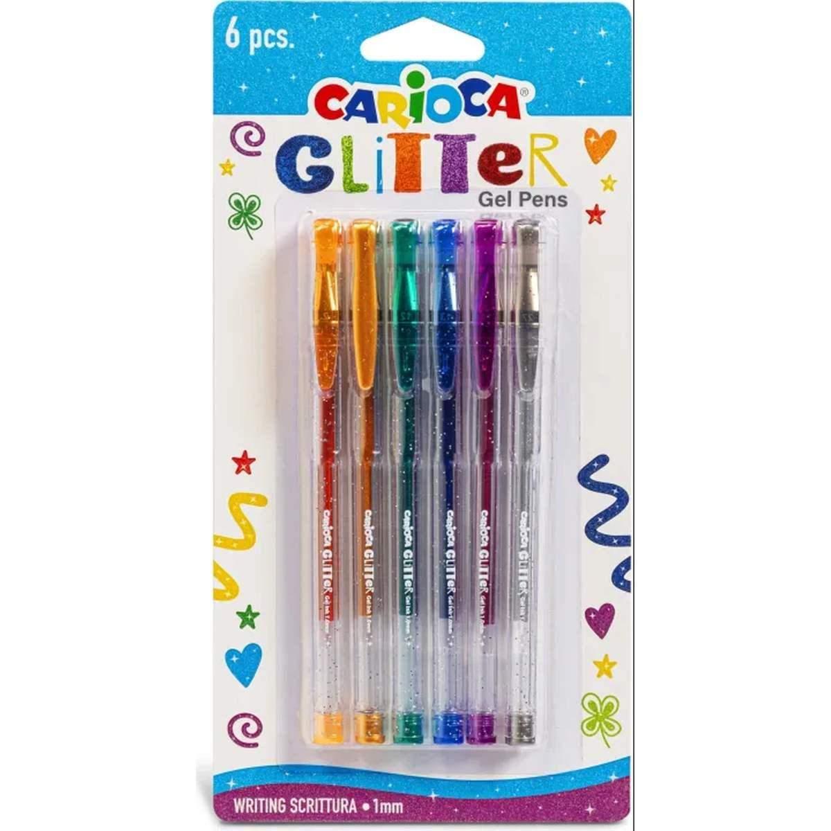 Carioca penne glitter blister 6pz