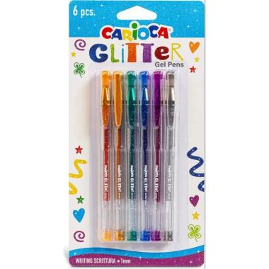 Carioca penne glitter blister 6pz