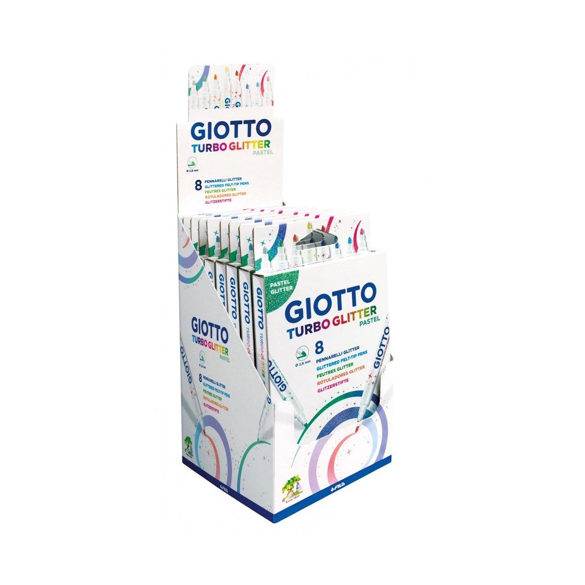 Giotto turbo glitter pastel 8pz.