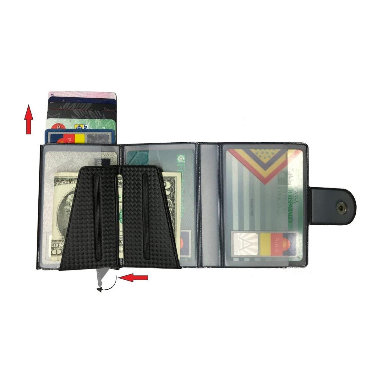 Safer box portacard 6/7 card+3 wally carbon