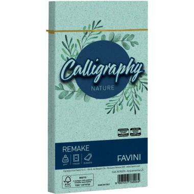 Calligraphy pergamena 25pz buste 11x22 azzurro