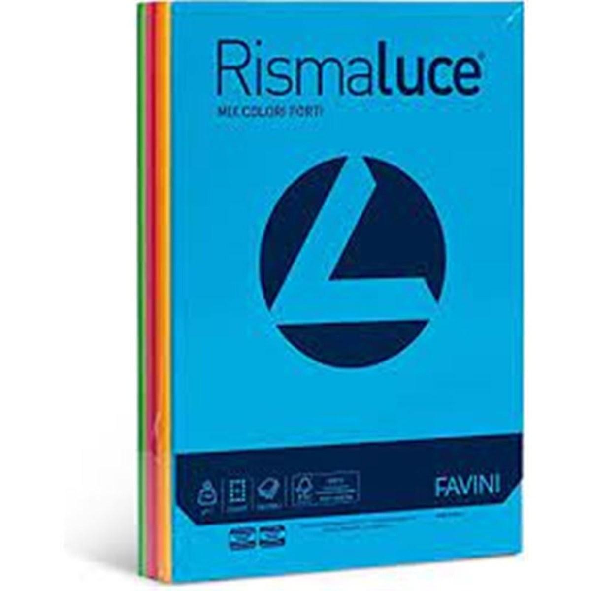 Rismaluce: 140 gr mix 6 colori forti a4  fg.200