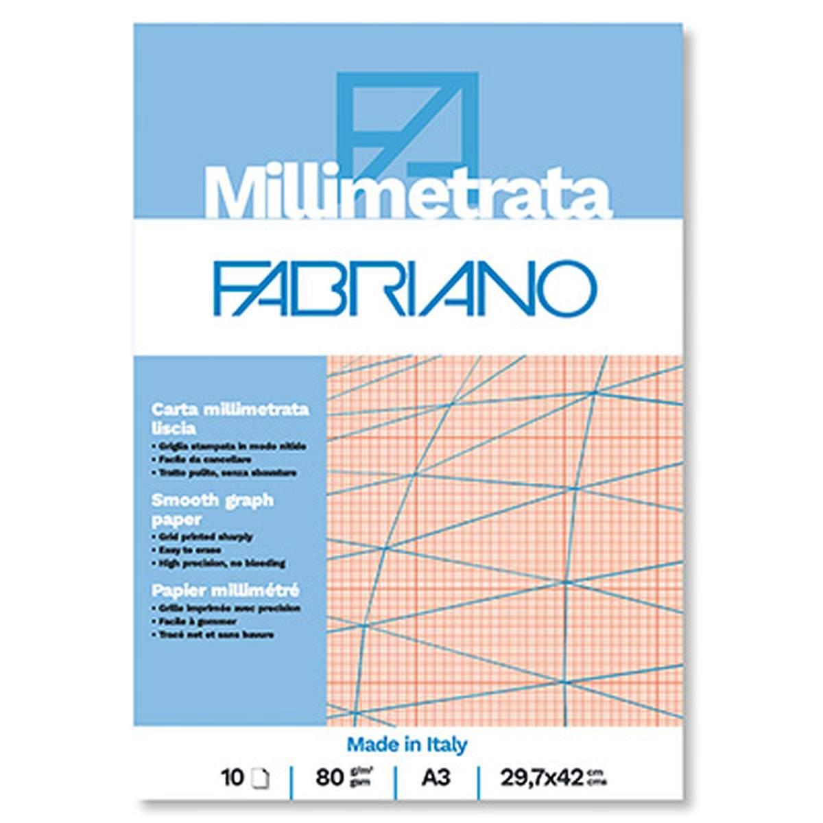 Blocco carta millimetrata a3 10fg 80gr