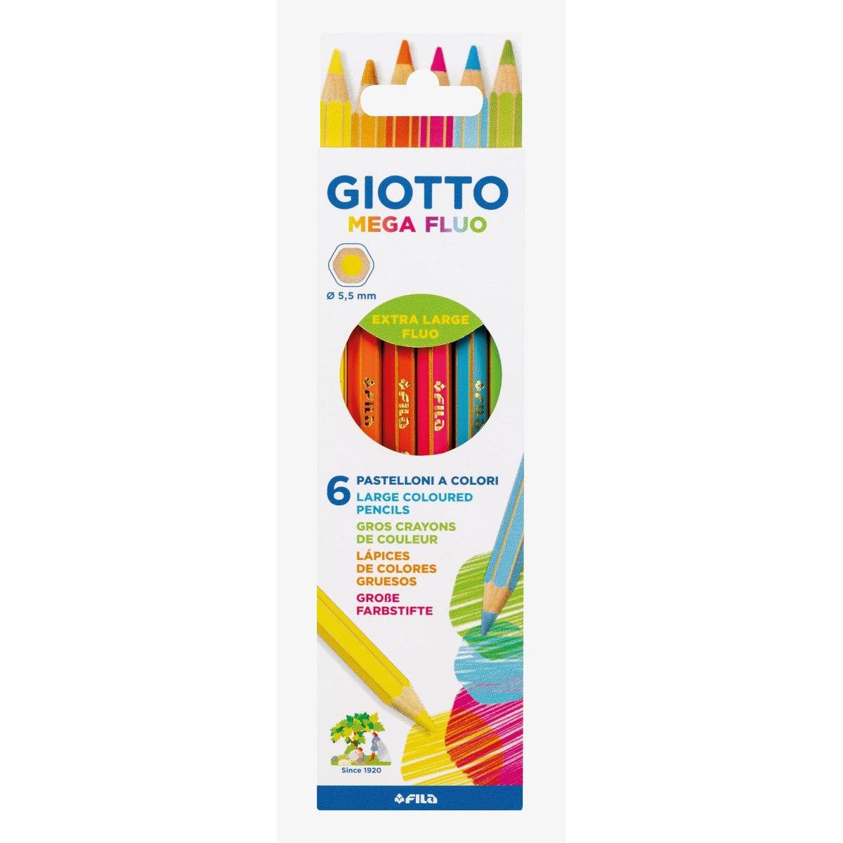 Giotto pastelli mega neon da 6pz