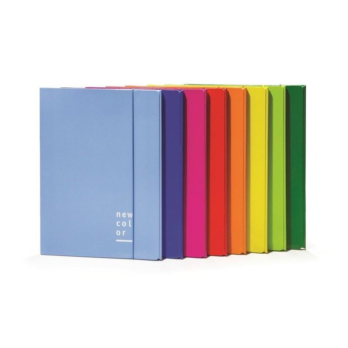 Cartella con elastico d.1 newcolor f.to 26x35 ass.