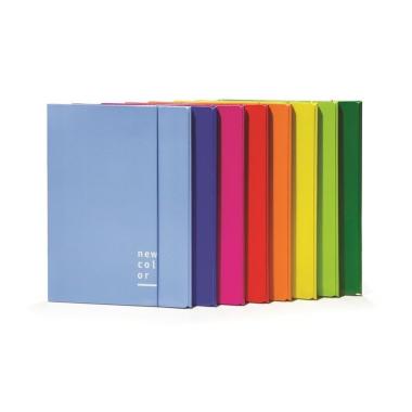Cartella con elastico d.1 newcolor f.to 26x35 ass.
