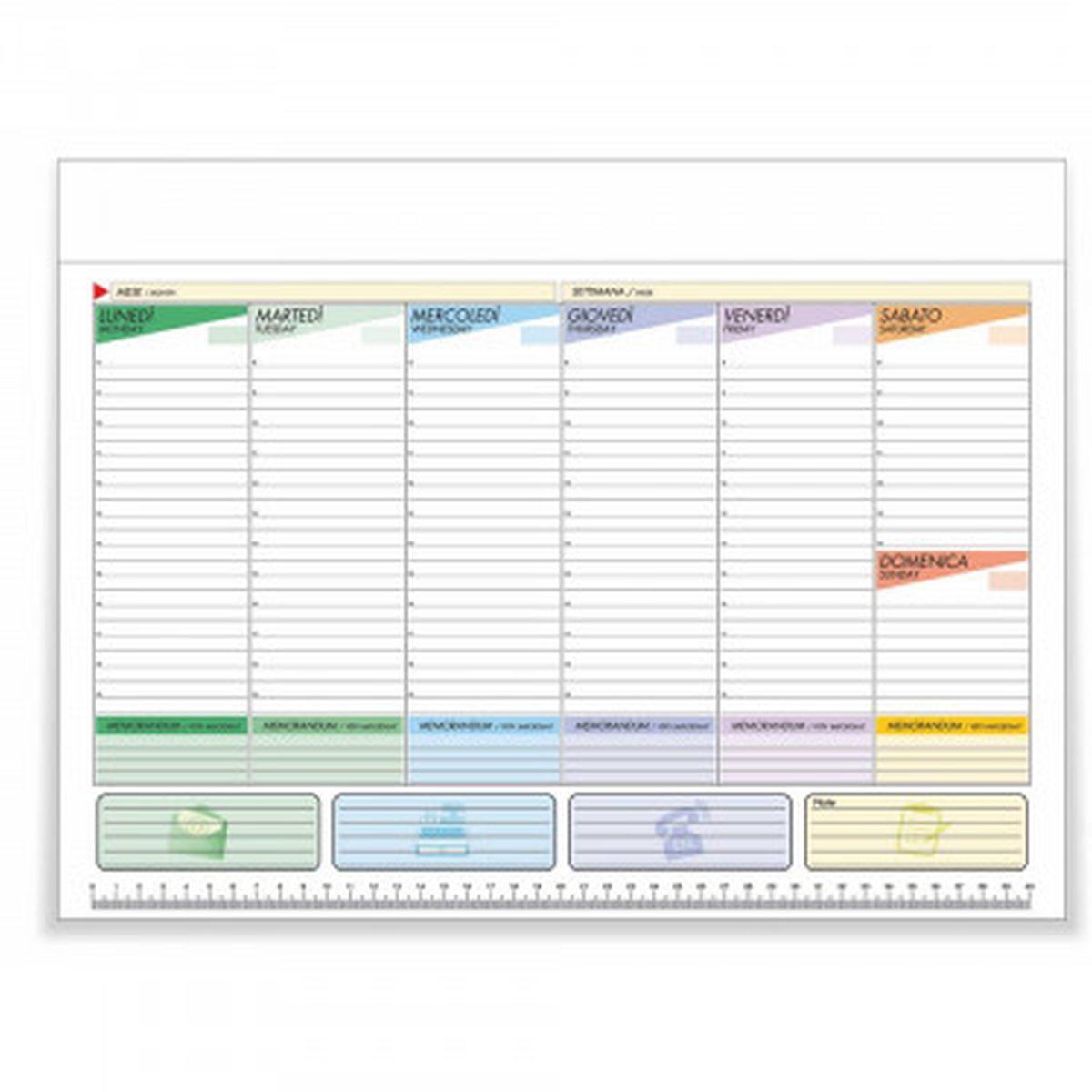 Planning da tavolo settimanale a3