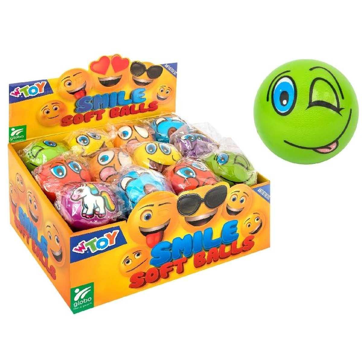 Palline morbide smile 6.2 cm 24 pz