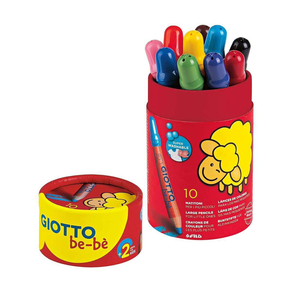 Giotto bebe' barattolo 10 matitoni