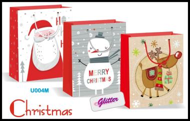 Shopper natale glitter 26.5x33x13