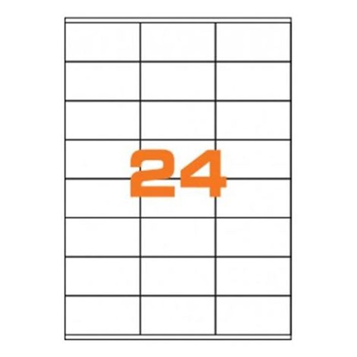 Cf.100  etichette ades. form. a4 70x35 con marg.