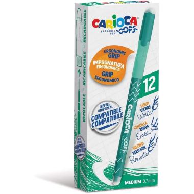 Carioca oops penna cancellabile verde 12pz