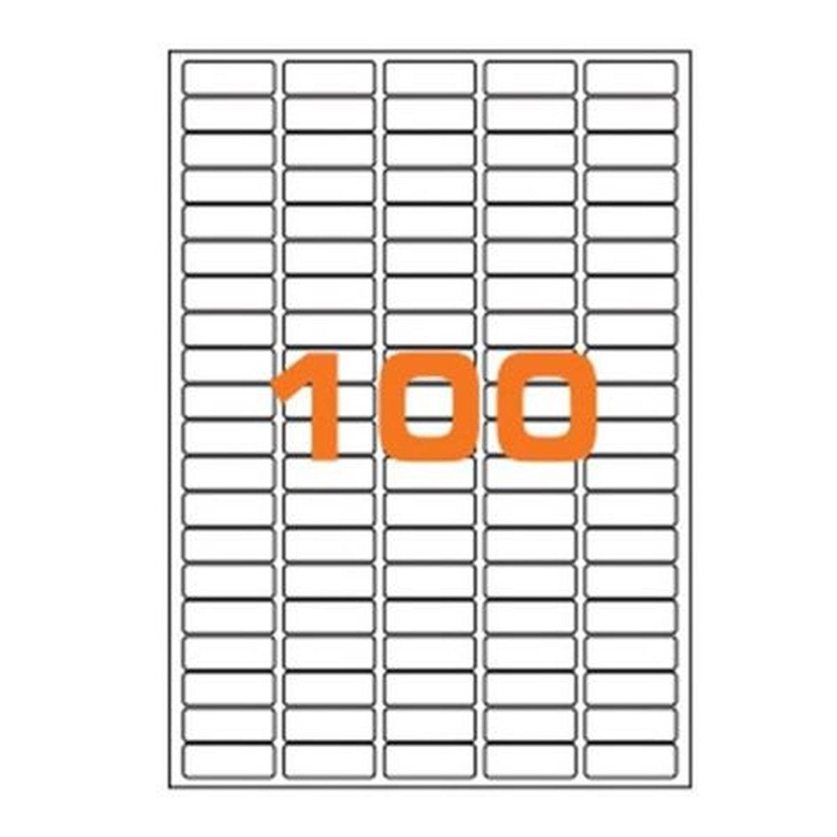 Cf.100 etichette ades. su a4 37x14