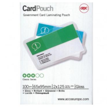 Pouches card 65x95 125my 100pz