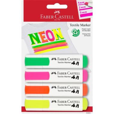 Marker x tessuto neon  blister 4pz