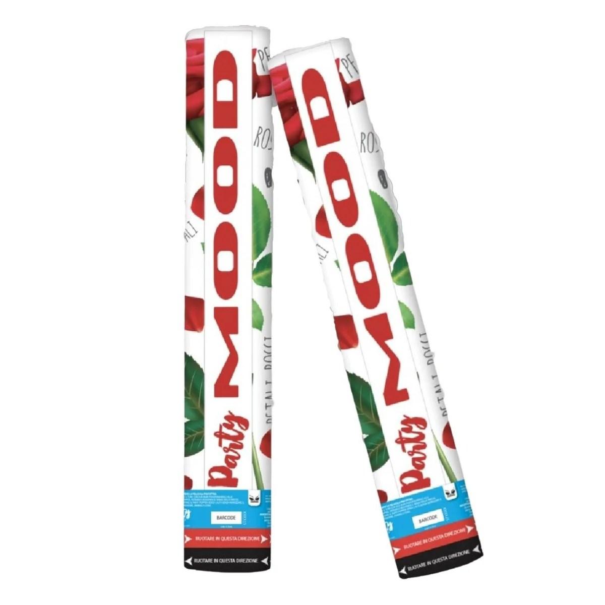 Party pistola spara coriandoli petali bianchi 40 cm