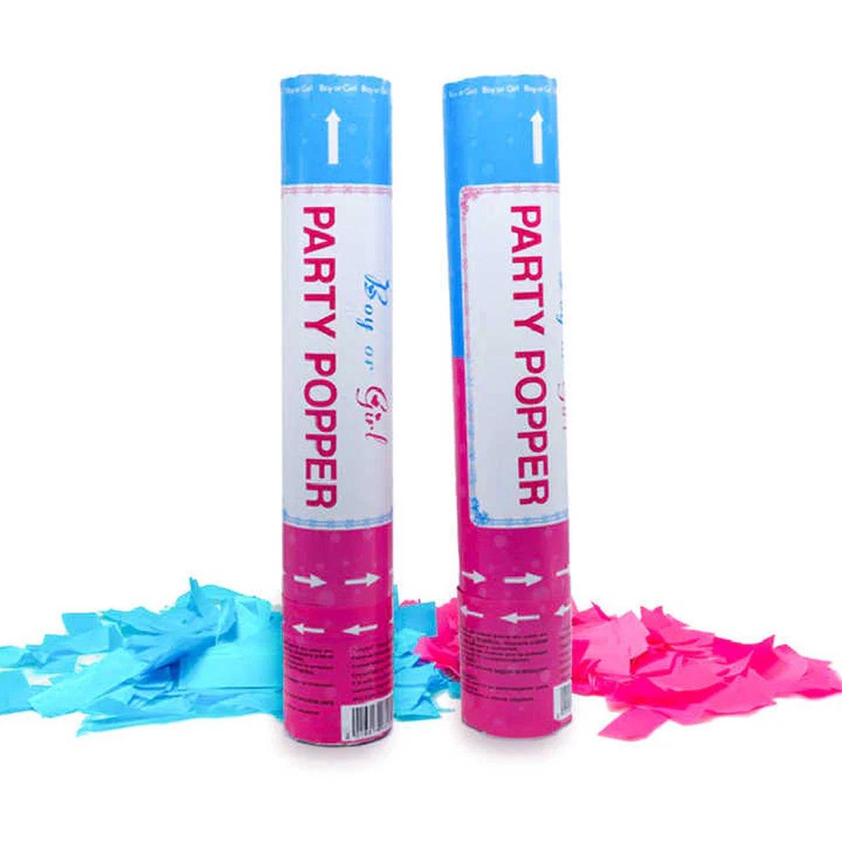 Party spara coriandoli boy or girl (azzurri e rosa)