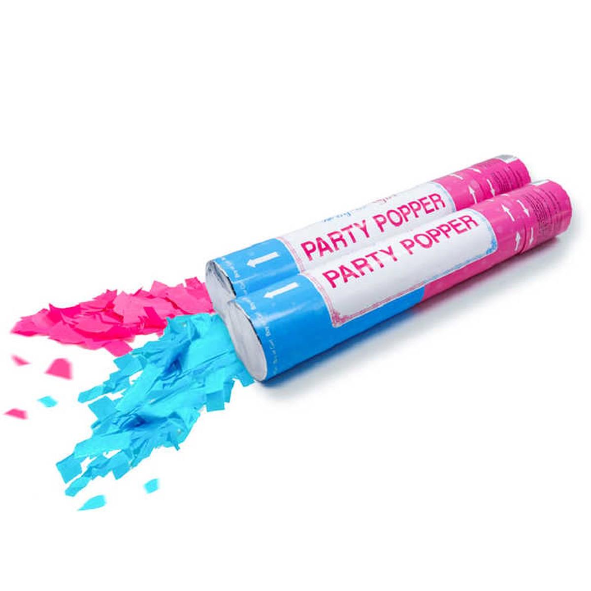 Party spara coriandoli boy or girl (azzurri e rosa)