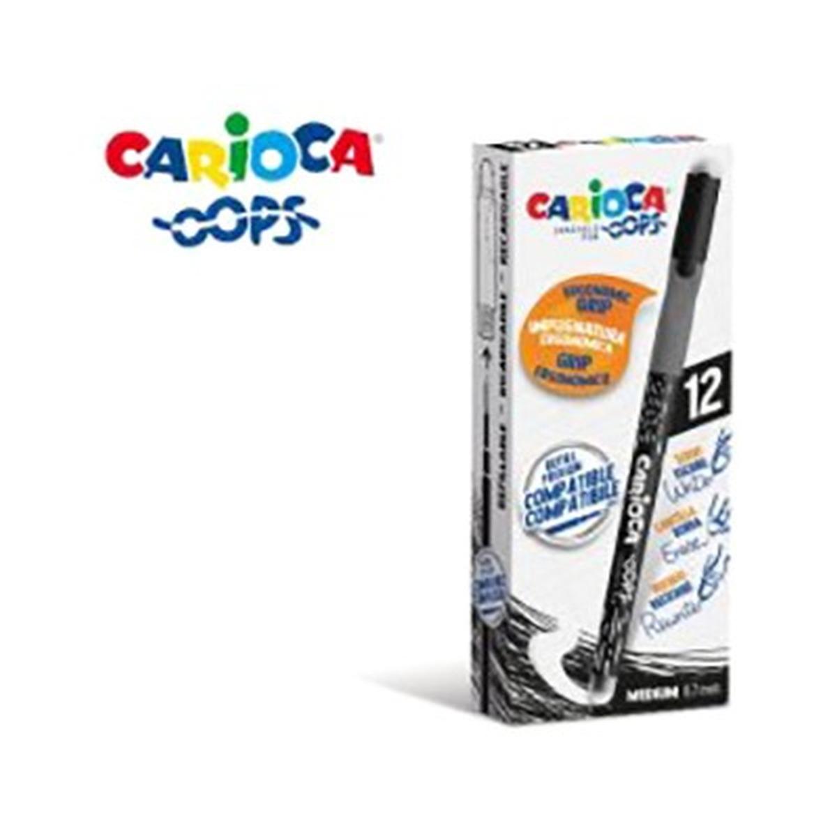 Carioca oops penna cancellabile nero 12pz