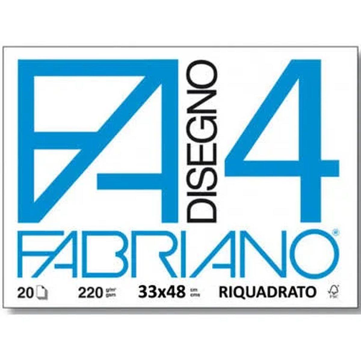 Blocco fabriano 4 fg.20 33x48 liscio sq