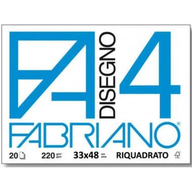 Blocco fabriano 4 fg.20 33x48 liscio sq