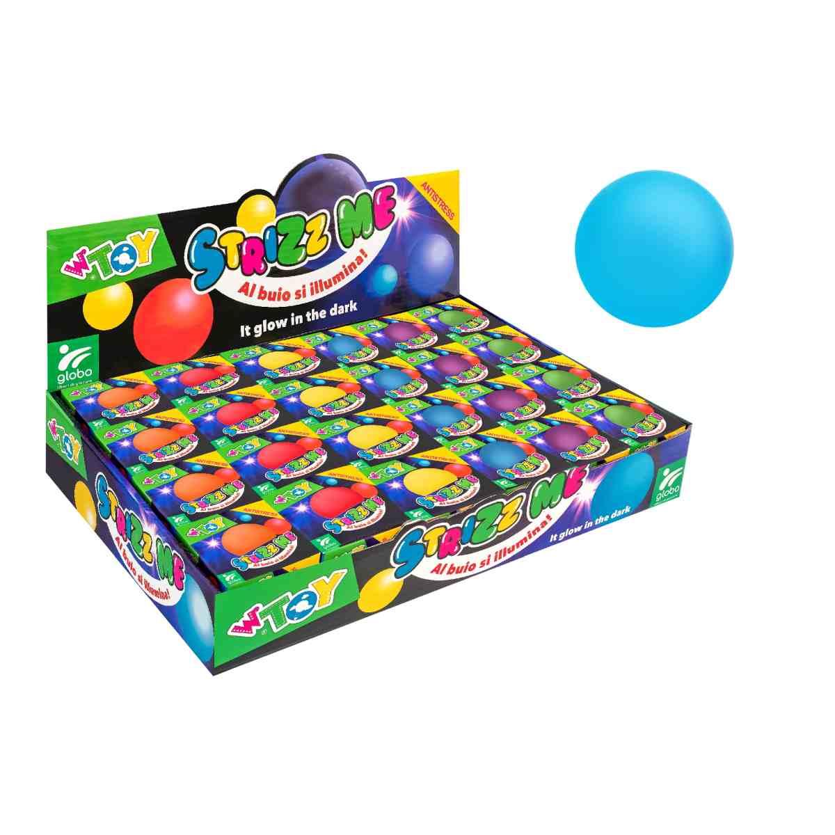 Pallina cm 4.5 glow in the dark 24 pz