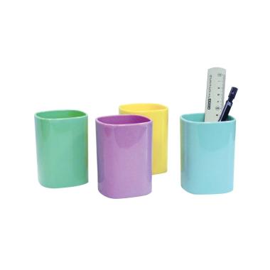 Bicchiere portapenne pastel