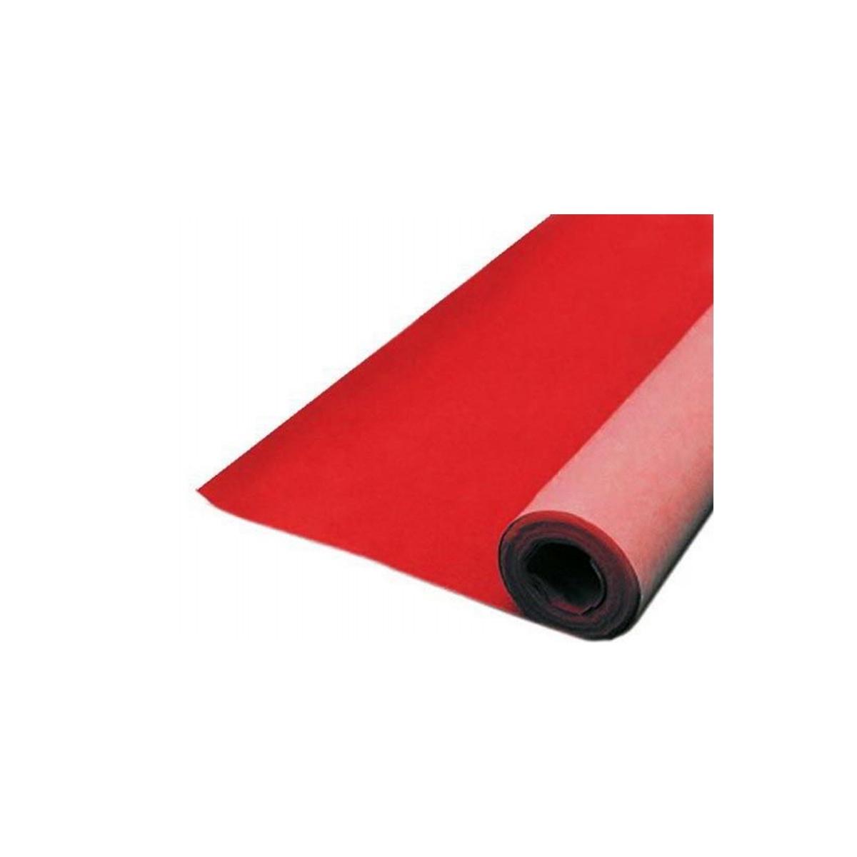 Rotolo vellutato adesivo mt.2x50cm.rosso