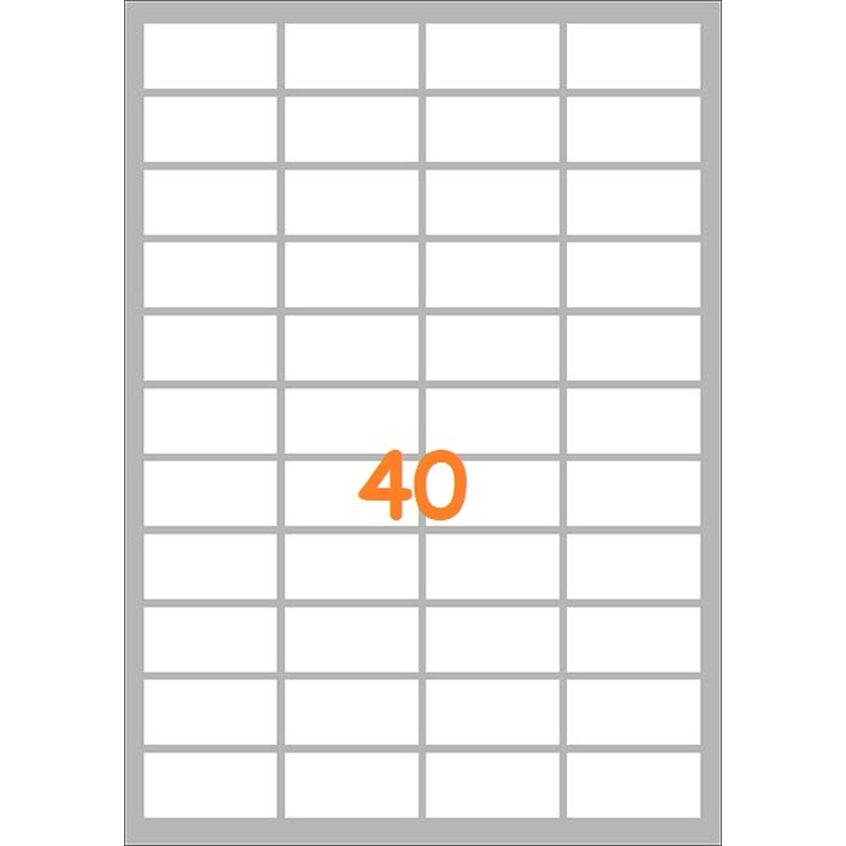 Cf.100 etichette adesive 48x29,6