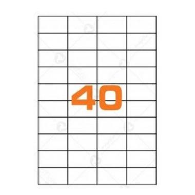 Cf.40 etichette ades. form. a4 52.5x29.7 senza marg.