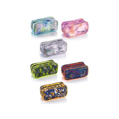 Buste portapenne 2 zip grande