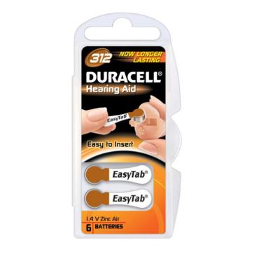 Duracell acustica easy tab 312 marrone blister 6 pz