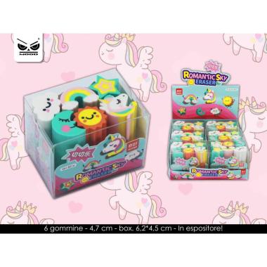 Set 6 gommine unicorno