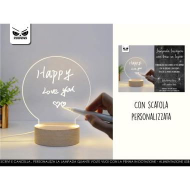 Lampada con penna da personalizzare