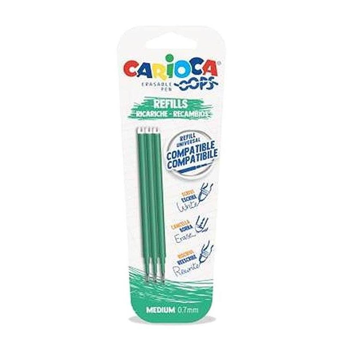 Carioca oops refil verde 3pz