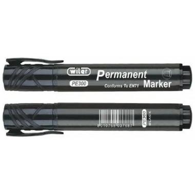 Marcatore permanente nero punta tonda pz12