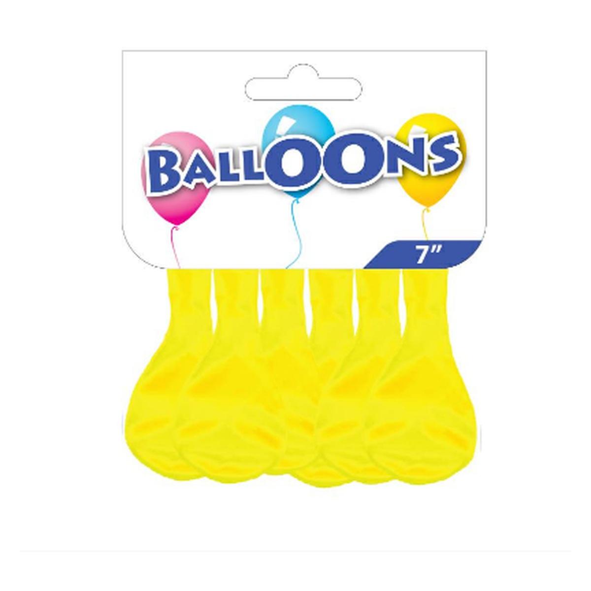 Busta 20 palloncini monocolore d70 giallo