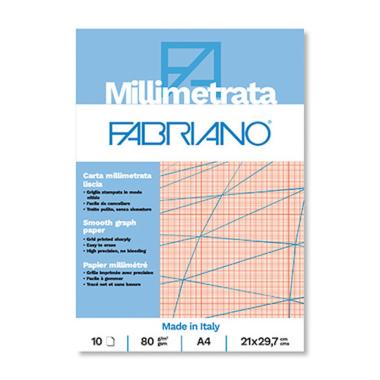 BLOCCO CARTA MILLIMETRATA A4 80gr 10FG