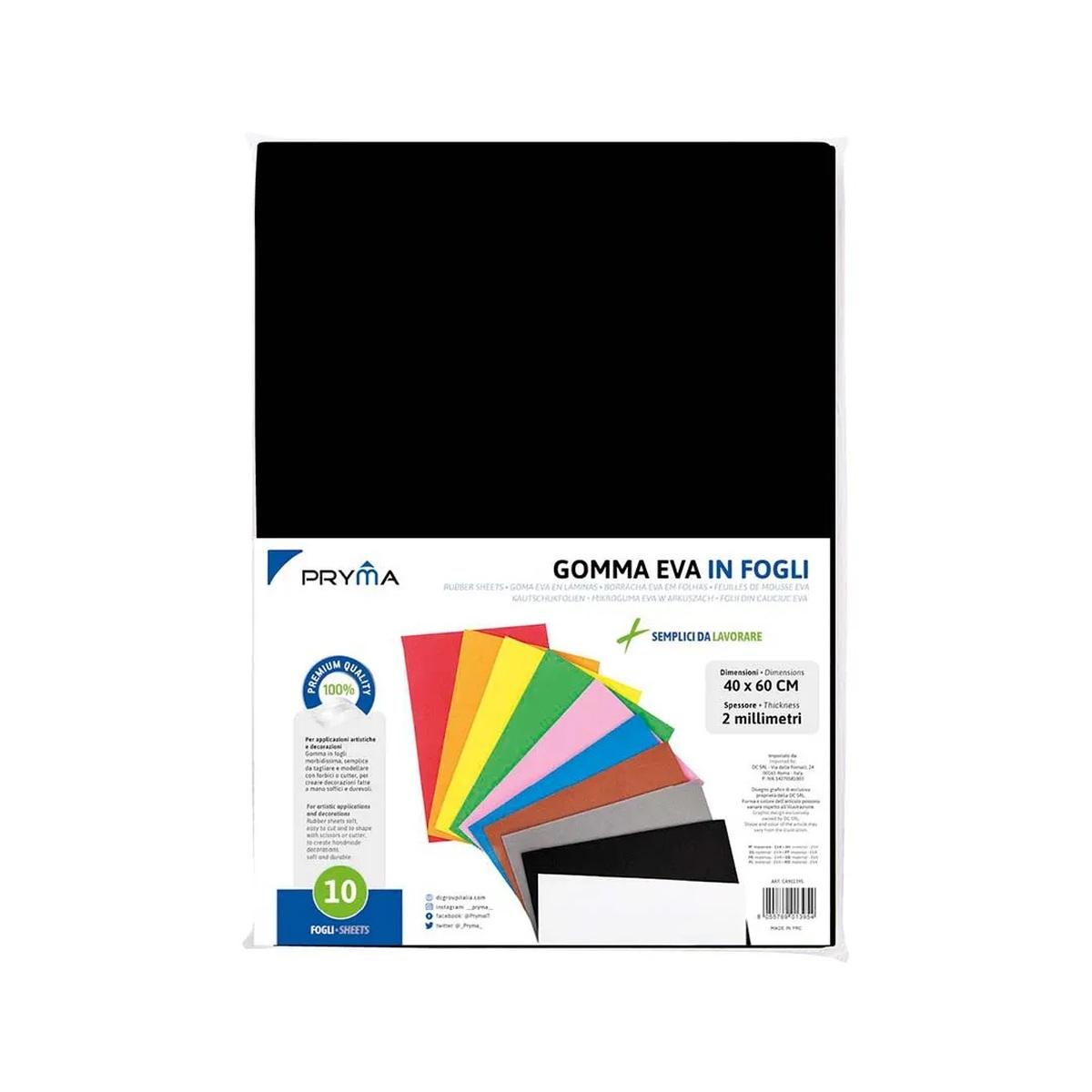 EVA foam GLITTER 1fg. 40x60cm col. NERO