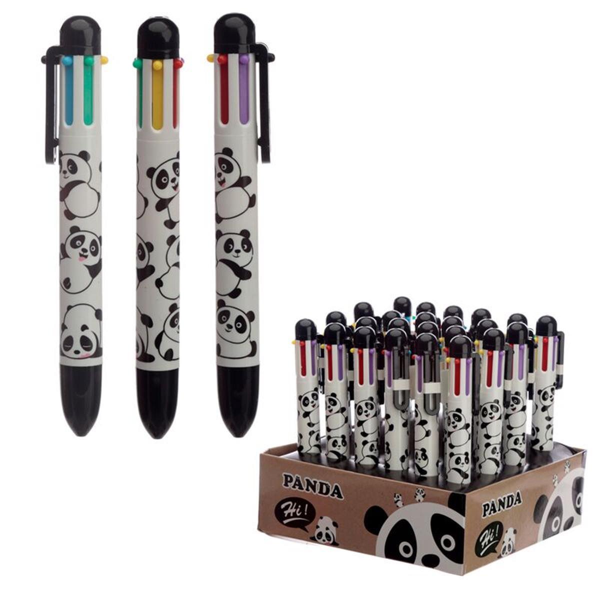 Penna multicolore 6 colori panda (cf24)